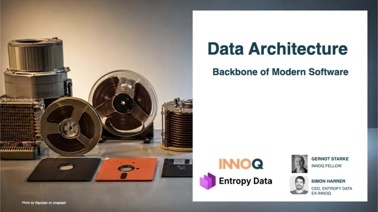 Diapositive de titre : Datenarchitektur, la colonne vertébrale du logiciel moderne