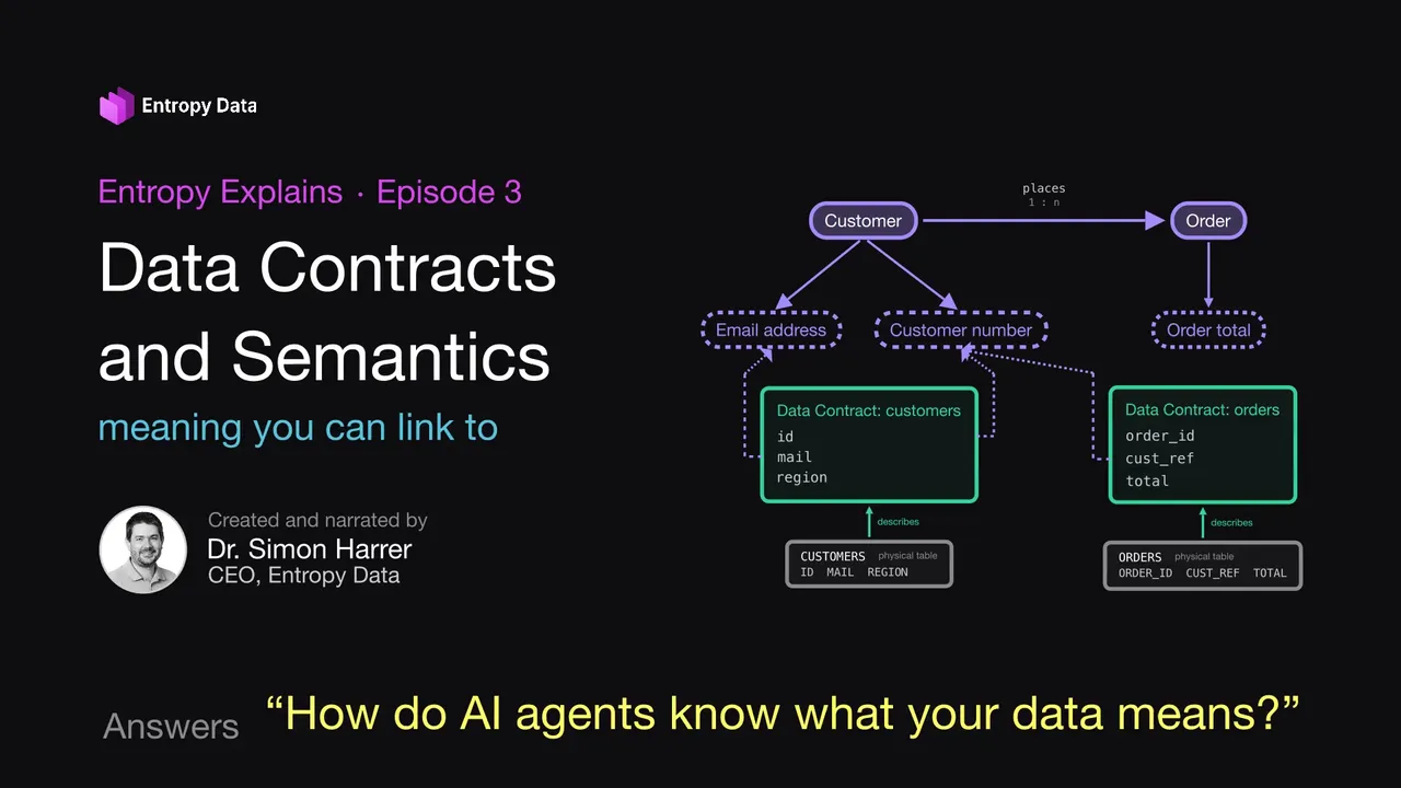 Entropy Explains, épisode 3&nbsp;: Data Contracts et sémantique