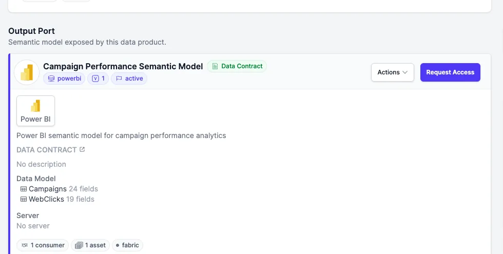 Ein Power-BI-Semantic-Model, exponiert als Datenprodukt und governt durch einen Data Contract